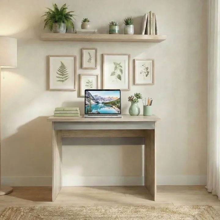 Scrivania ufficio 100x60cm moderna rovere antracite lucido Time R