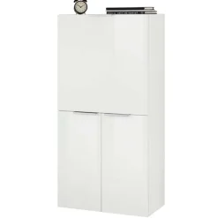 Scrivania 70x35cm a scomparsa salvaspazio bianco lucido Pinko