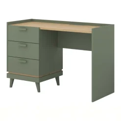 Scrivania 120x50cm con 3 cassetti verde salvia Yu