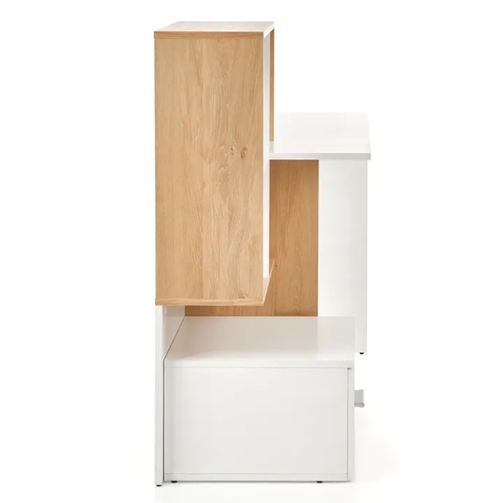 Scrivania 149x50cm ufficio moderna bianco rovere Jade Gihome®