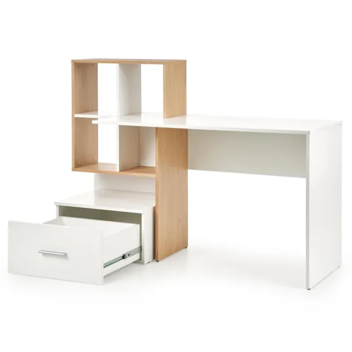 Scrivania 149x50cm ufficio moderna bianco rovere Jade Gihome®