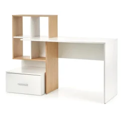 Scrivania 149x50cm ufficio moderna bianco rovere Jade Gihome®