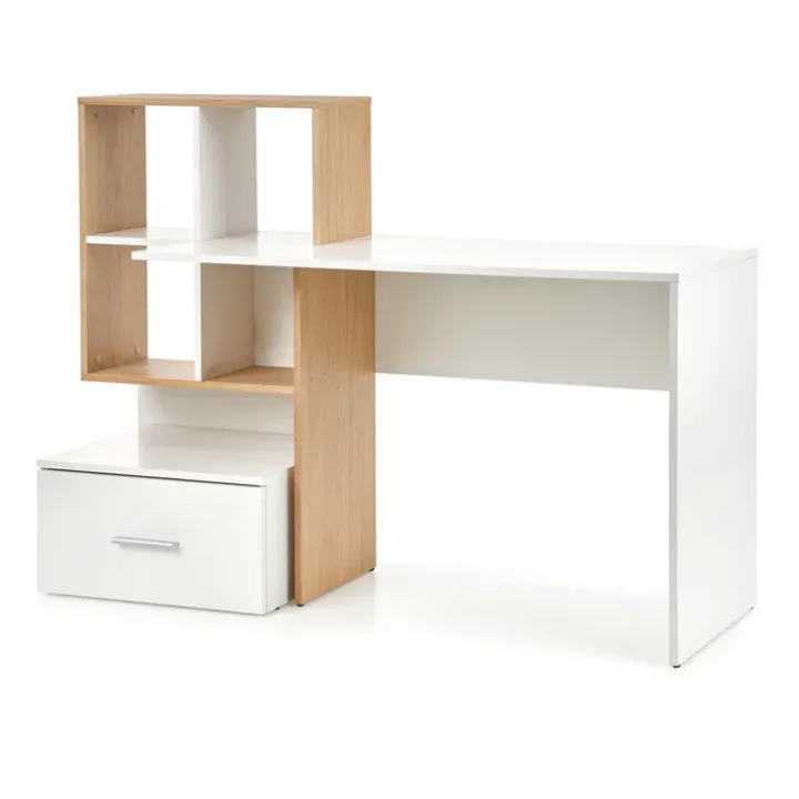 Scrivania 149x50cm ufficio moderna bianco rovere Jade Gihome®