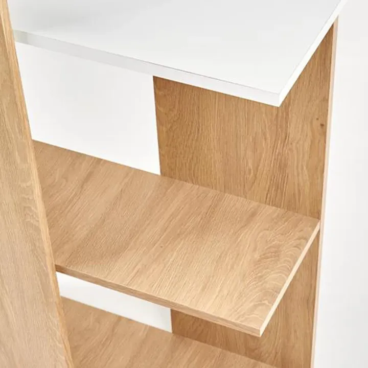 Scrivania 122x57cm ufficio moderna bianco rovere Lauren Gihome®
