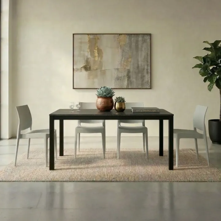 Tavolo allungabile 160/220cm acciaio ossido metallo Alanda