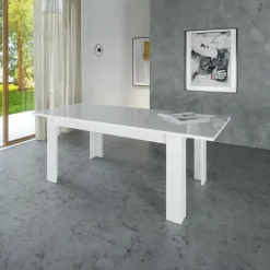 Tavolo allungabile 160-210cm bianco lucido Zenzero