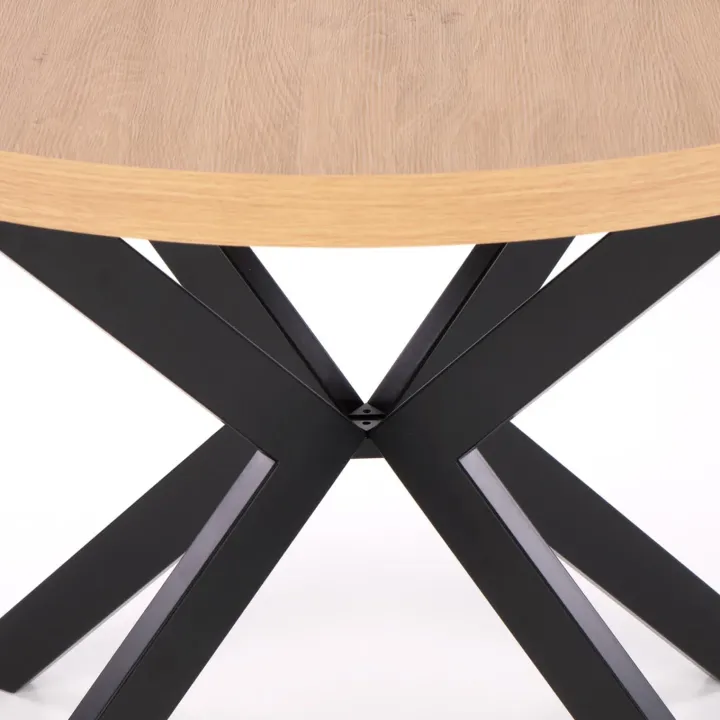 Tavolo allungabile 100/250cm da pranzo rovere dorato nero Agri