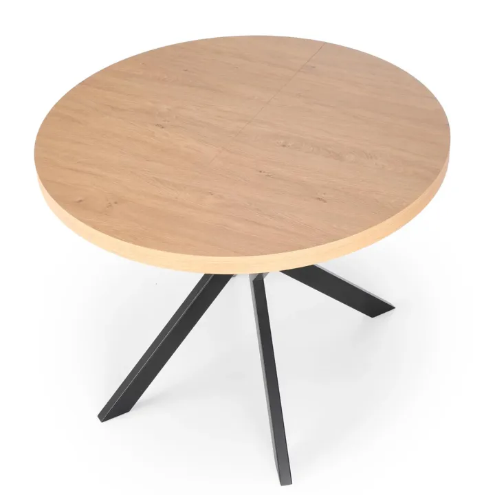 Tavolo allungabile 100/250cm da pranzo rovere dorato nero Agri