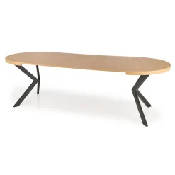 Tavolo allungabile 100/250cm da pranzo rovere dorato nero Agri