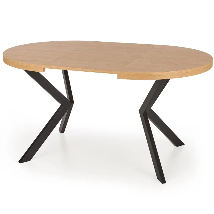 Tavolo allungabile 100/250cm da pranzo rovere dorato nero Agri