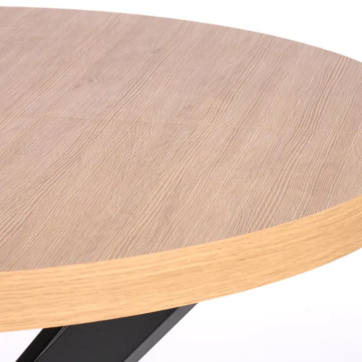 Tavolo allungabile 100/250cm da pranzo rovere dorato nero Agri