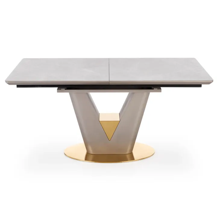 Tavolo allungabile 160/220cm da pranzo effetto marmo grigio Adige