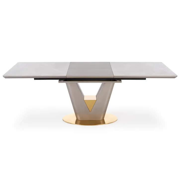 Tavolo allungabile 160/220cm da pranzo effetto marmo grigio Adige