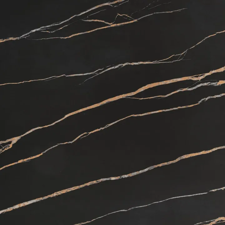 Tavolo allungabile 140/200cm effetto marmo nero rovere scuro Rinaldo