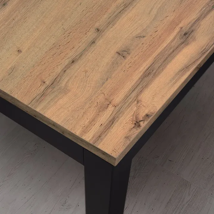 Tavolo allungabile 160/220 cm industrial rovere rustico metallo ossido Alanda