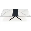 Tavolo allungabile 160/200cm moderno effetto marmo bianco nero Lennox