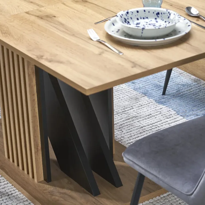 Tavolo allungabile 130/175cm moderno rovere nero Lavander