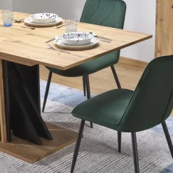 Tavolo allungabile 130/175cm moderno rovere nero Lavander