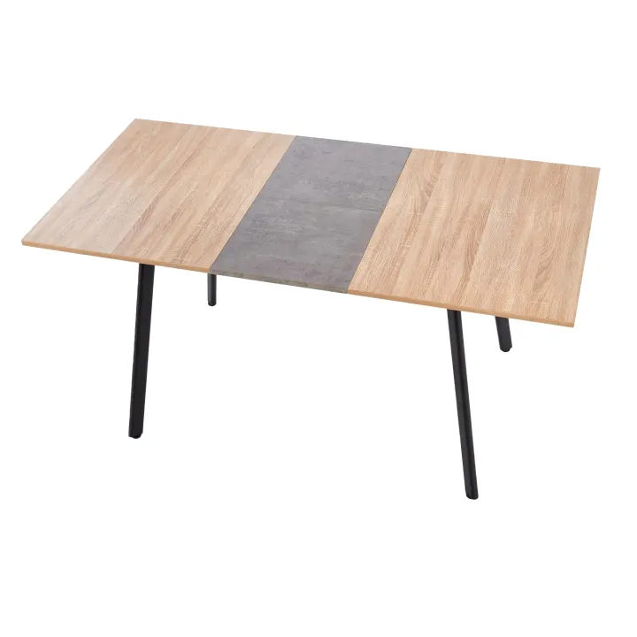 Tavolo allungabile 120/160 cm moderno rovere sonoma grigio nero Odran