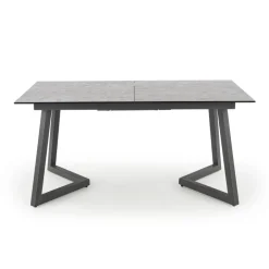 Tavolo allungabile 160/210cm moderno vetro acciaio grigio Jennifer