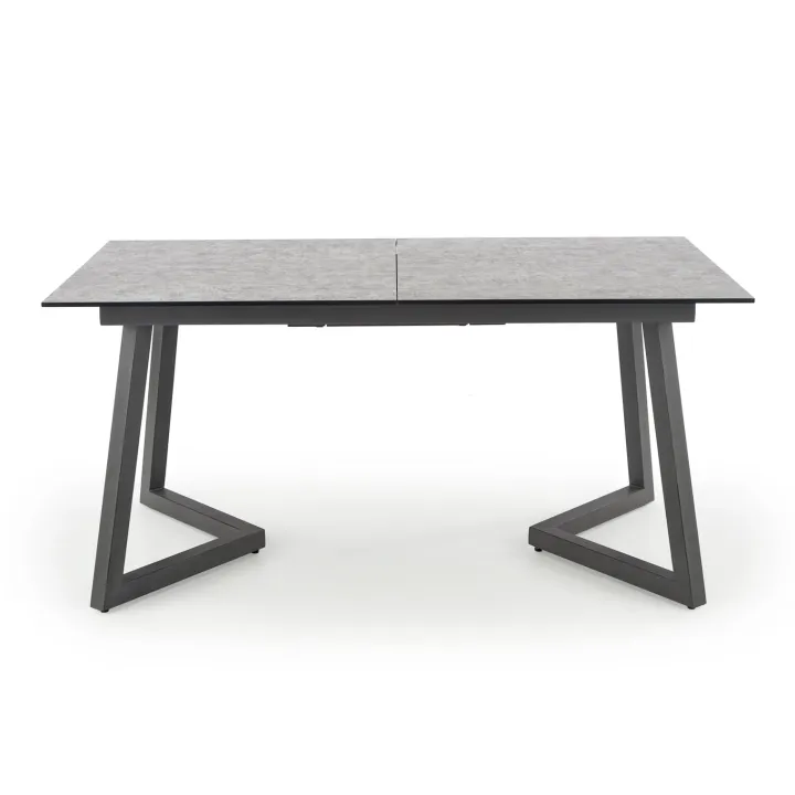 Tavolo allungabile 160/210cm moderno vetro acciaio grigio Jennifer