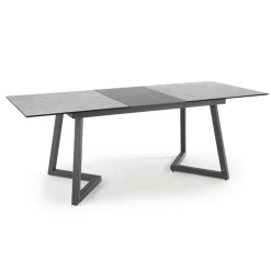 Tavolo allungabile 160/210cm moderno vetro acciaio grigio Jennifer
