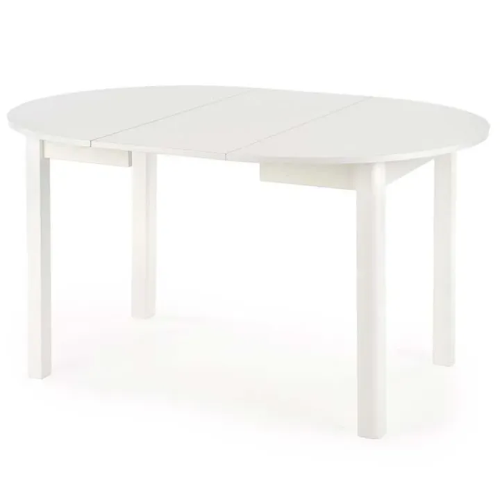 Tavolo allungabile 102/142cm rotondo da pranzo moderno bianco Lucci