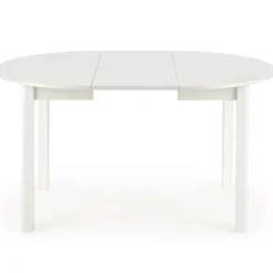 Tavolo allungabile 102/142cm rotondo da pranzo moderno bianco Lucci