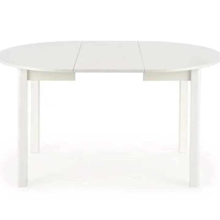 Tavolo allungabile 102/142cm rotondo da pranzo moderno bianco Lucci