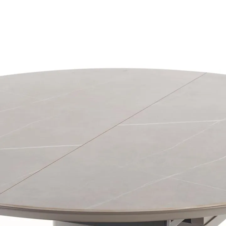 Tavolo allungabile 120/160cm rotondo marmo grigio oro Ticino