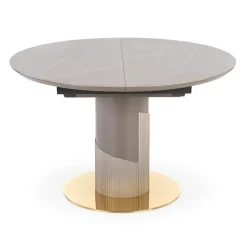 Tavolo allungabile 120/160cm rotondo marmo grigio oro Ticino