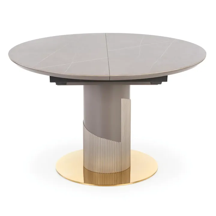 Tavolo allungabile 120/160cm rotondo marmo grigio oro Ticino