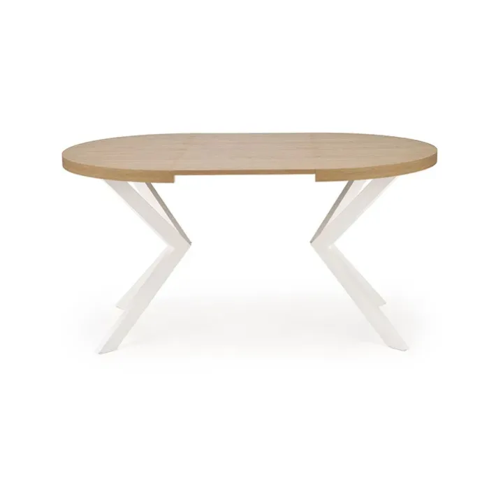 Tavolo allungabile 100/250cm rotondo rovere dorato bianco Agri