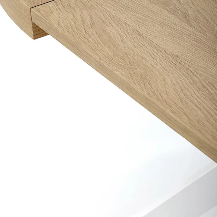 Tavolo allungabile 100/250cm rotondo rovere dorato bianco Agri