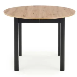 Tavolo allungabile 102/142cm rotondo moderno rovere nero Lucci