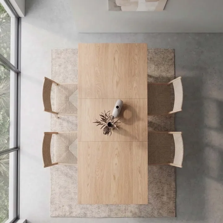Tavolo allungabile 160/220cm rovere acciaio Iride Gihome®