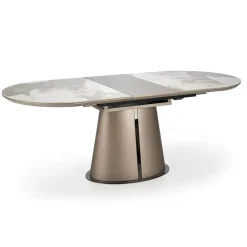 Tavolo allungabile da pranzo 160/200cm marmo bianco beige Iolanda