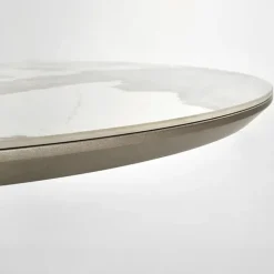 Tavolo allungabile da pranzo 160/200cm marmo bianco beige Iolanda