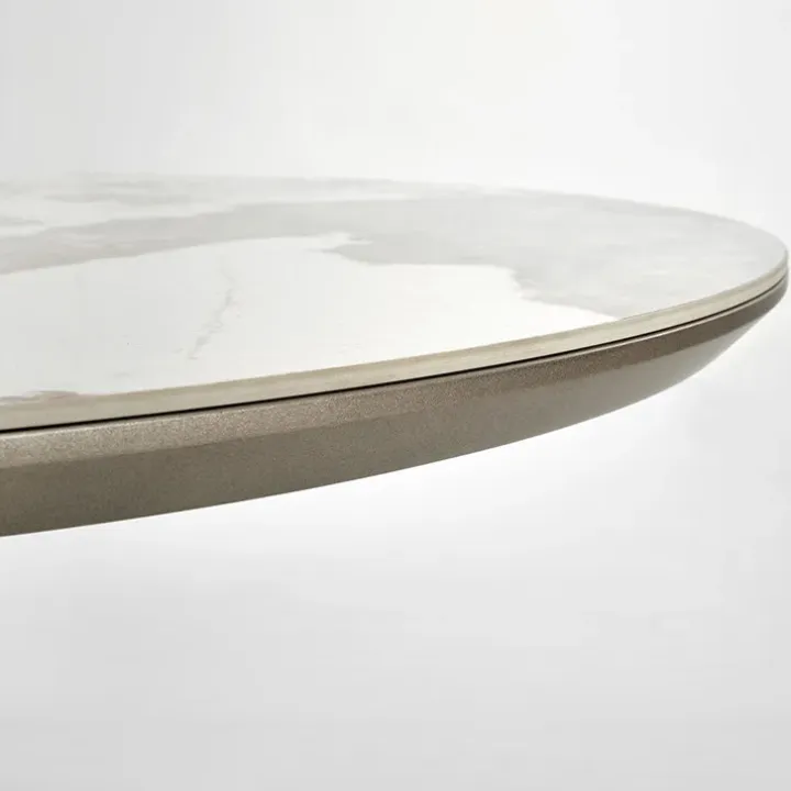 Tavolo allungabile da pranzo 160/200cm marmo bianco beige Iolanda