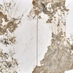 Tavolo allungabile da pranzo 160/200cm marmo bianco beige Iolanda