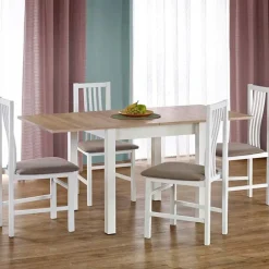 Tavolo allungabile moderno 80/160cm rovere sonoma bianco Akainu