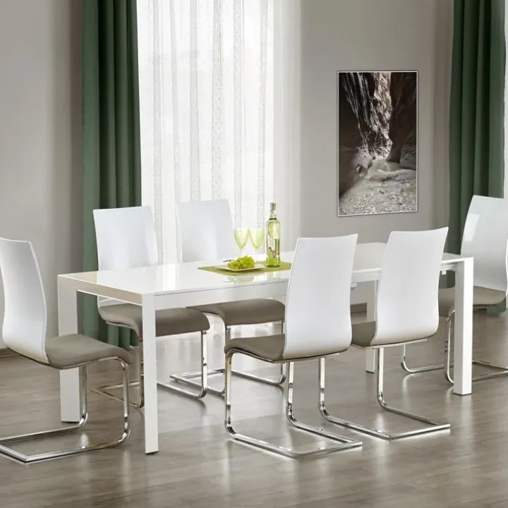 Tavolo allungabile moderno 130/250cm bianco lucido Falco Gihome®