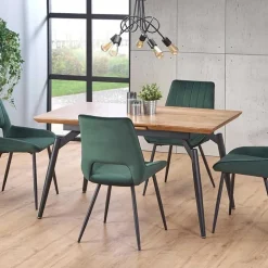 Tavolo allungabile moderno 140/180cm rovere nero Basilea