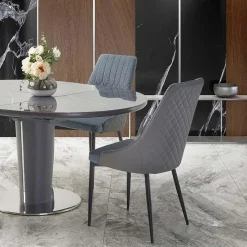 Tavolo allungabile moderno 120/160cm marmo grigio Donald