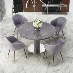 Tavolo allungabile moderno 120/160cm marmo grigio Donald
