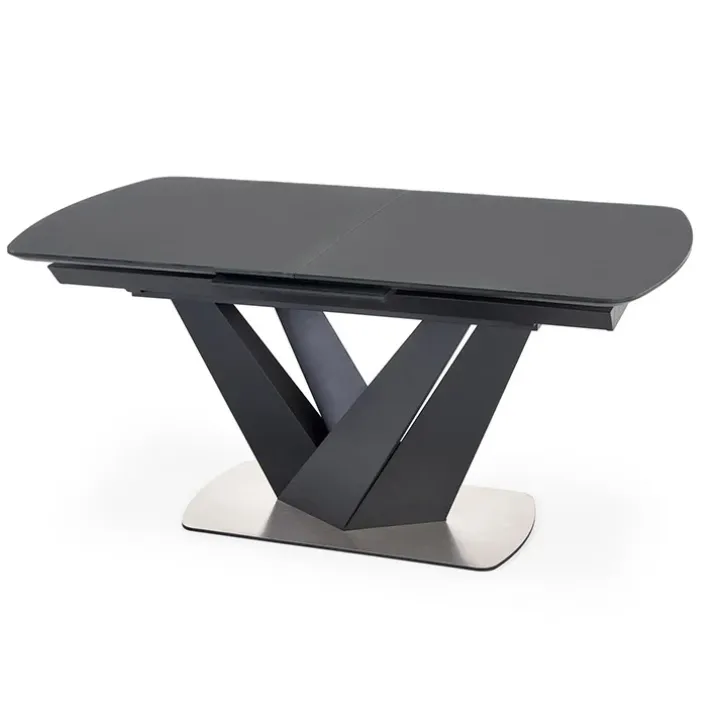 Tavolo allungabile moderno 160/200cm grigio scuro nero Blasco