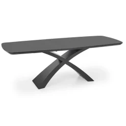 Tavolo allungabile moderno 180/220cm grigio scuro nero Borgia