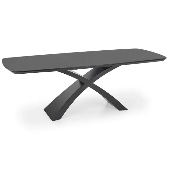Tavolo allungabile moderno 180/220cm grigio scuro nero Borgia