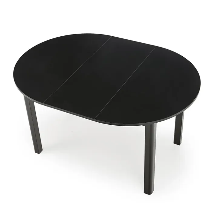 Tavolo allungabile rotondo 102/142cm moderno nero Caienna