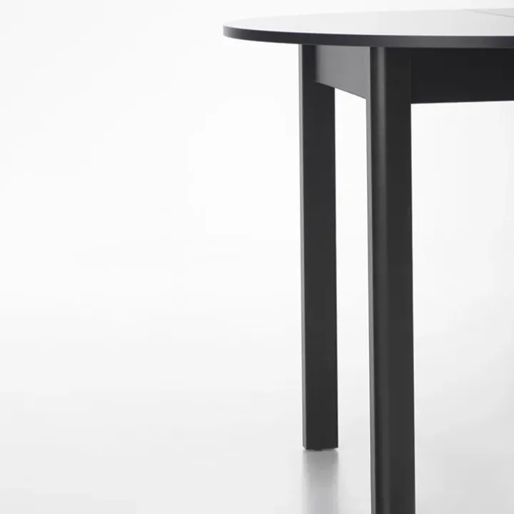 Tavolo allungabile rotondo 102/142cm moderno nero Caienna